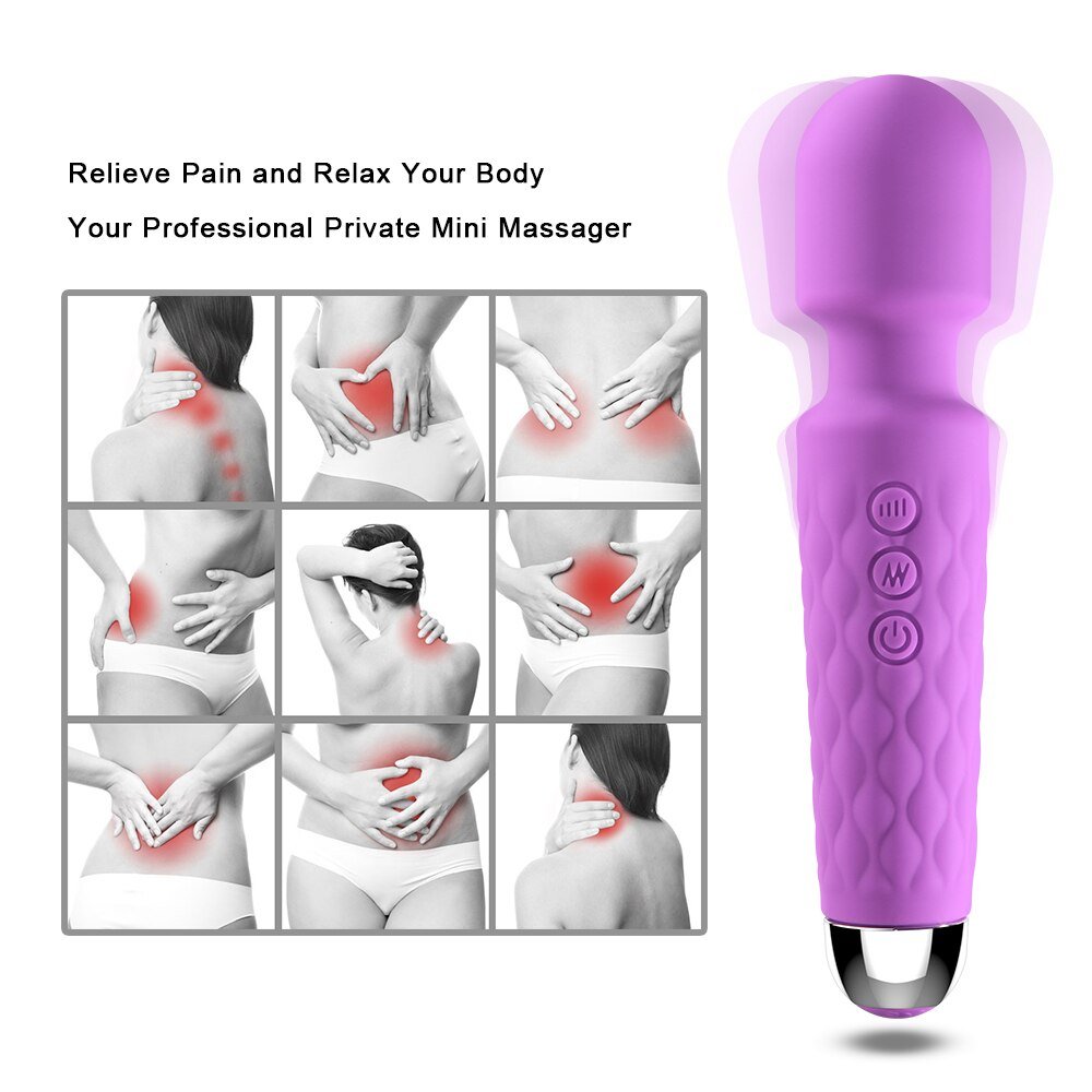 Powerful Handheld Clit Clitoris Stimulation Adult Personal Silicone Sex Toy Magic Av Wand Massager Vibrator for Women Female | TageUnlimited
