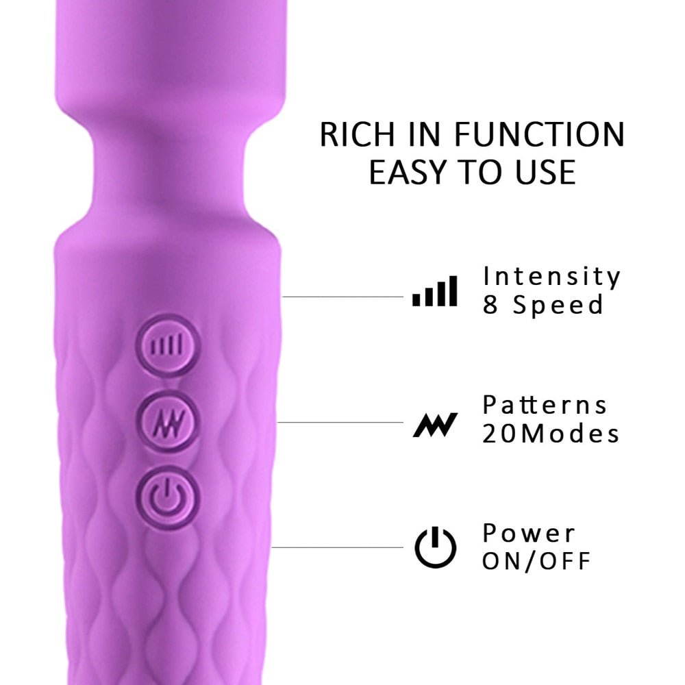 Powerful Handheld Clit Clitoris Stimulation Adult Personal Silicone Sex Toy Magic Av Wand Massager Vibrator for Women Female | TageUnlimited
