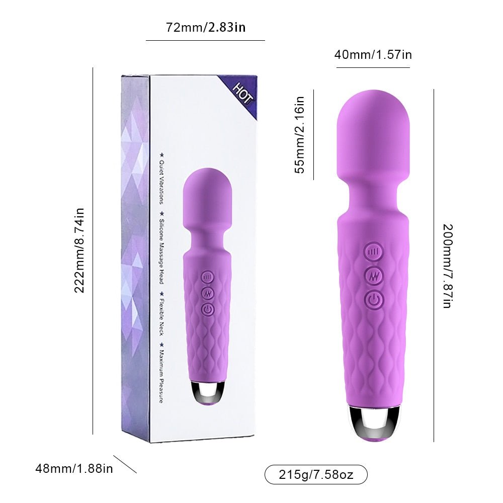 Powerful Handheld Clit Clitoris Stimulation Adult Personal Silicone Sex Toy Magic Av Wand Massager Vibrator for Women Female | TageUnlimited