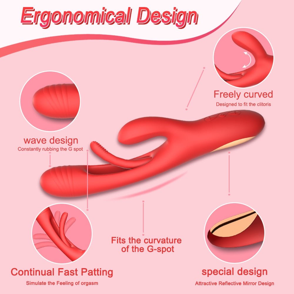 Rabbit Patting Vibrator for Clitoris Women Stimulator Massager Powerful G Spot Vibrating Sex Toy Female Masturbator Adult Goods | TageUnlimited