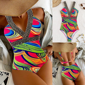 Riseado Sexy Push Up Swimsuit One Piece Swimwear Women  Black Bathing Suit Stitch Detail One-pieces Swimming Suit for Women | TageUnlimited