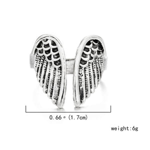 Romantic Angel and Demon Wings Couple Rings For Women Goth Fashion Moonstone Adjustable Opening Finger Men&#39;s Ring Party Jewelry | 0 | Tage-Active