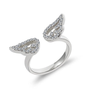 Romantic Angel and Demon Wings Couple Rings For Women Goth Fashion Moonstone Adjustable Opening Finger Men&#39;s Ring Party Jewelry | 0 | Tage-Active