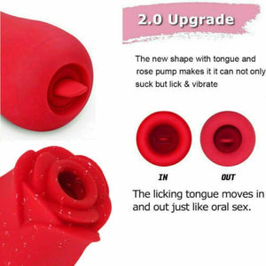 Rose Sucking Vibrator 10 Speed Vibrating Clit Sucker Nipple Blowjob Clitoris Stimulation Female Masturbation Sex Toys for Women | TageUnlimited