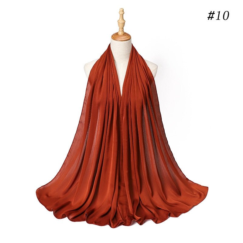 Satin Silk Hijab Scarf Muslim Women Veil Headwraps Ladies Headscarf for Women Muslim Fashion Shawl Islam Clothing Ramadan Scarf | TageUnlimited