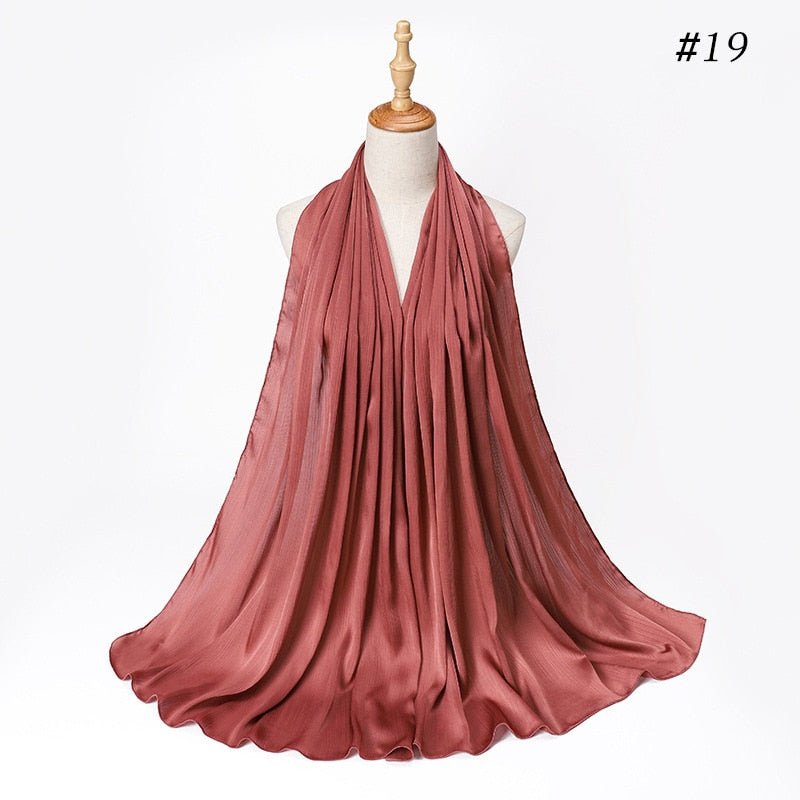 Satin Silk Hijab Scarf Muslim Women Veil Headwraps Ladies Headscarf for Women Muslim Fashion Shawl Islam Clothing Ramadan Scarf | TageUnlimited