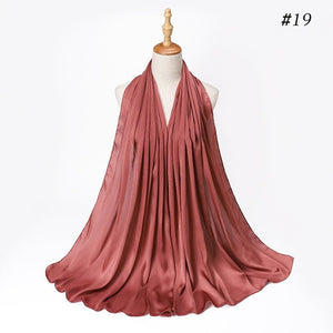 Satin Silk Hijab Scarf Muslim Women Veil Headwraps Ladies Headscarf for Women Muslim Fashion Shawl Islam Clothing Ramadan Scarf | TageUnlimited