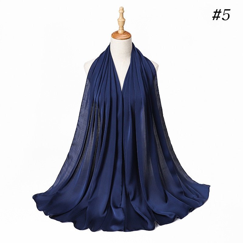 Satin Silk Hijab Scarf Muslim Women Veil Headwraps Ladies Headscarf for Women Muslim Fashion Shawl Islam Clothing Ramadan Scarf | TageUnlimited