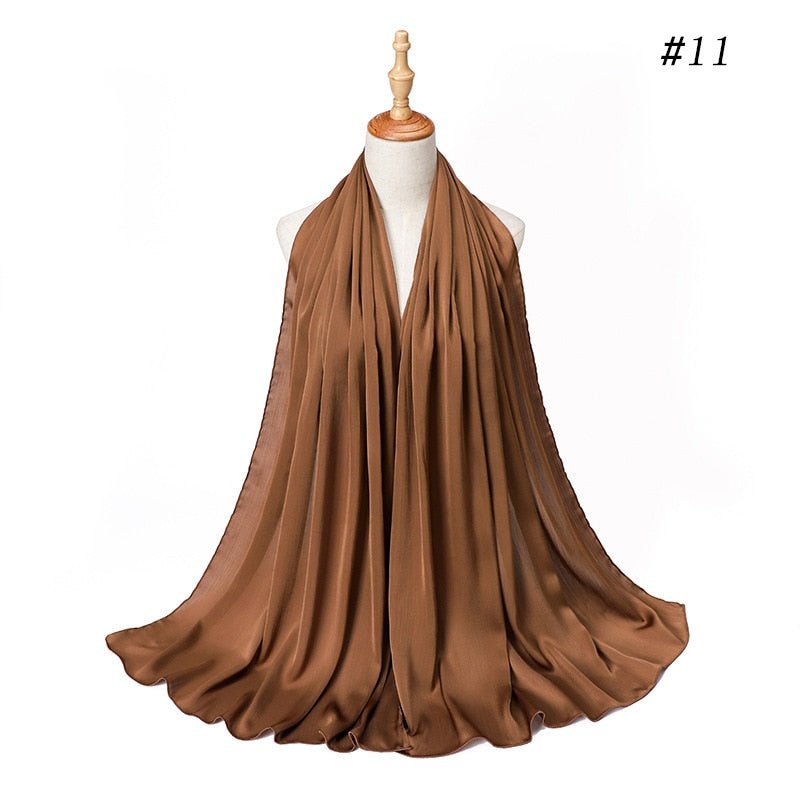 Satin Silk Hijab Scarf Muslim Women Veil Headwraps Ladies Headscarf for Women Muslim Fashion Shawl Islam Clothing Ramadan Scarf | TageUnlimited