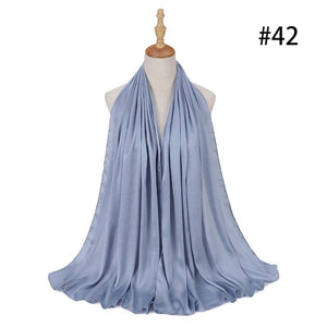 Satin Silk Hijab Scarf Muslim Women Veil Headwraps Ladies Headscarf for Women Muslim Fashion Shawl Islam Clothing Ramadan Scarf | TageUnlimited