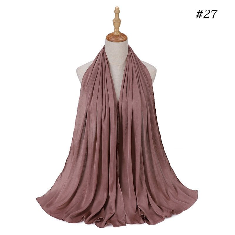 Satin Silk Hijab Scarf Muslim Women Veil Headwraps Ladies Headscarf for Women Muslim Fashion Shawl Islam Clothing Ramadan Scarf | TageUnlimited