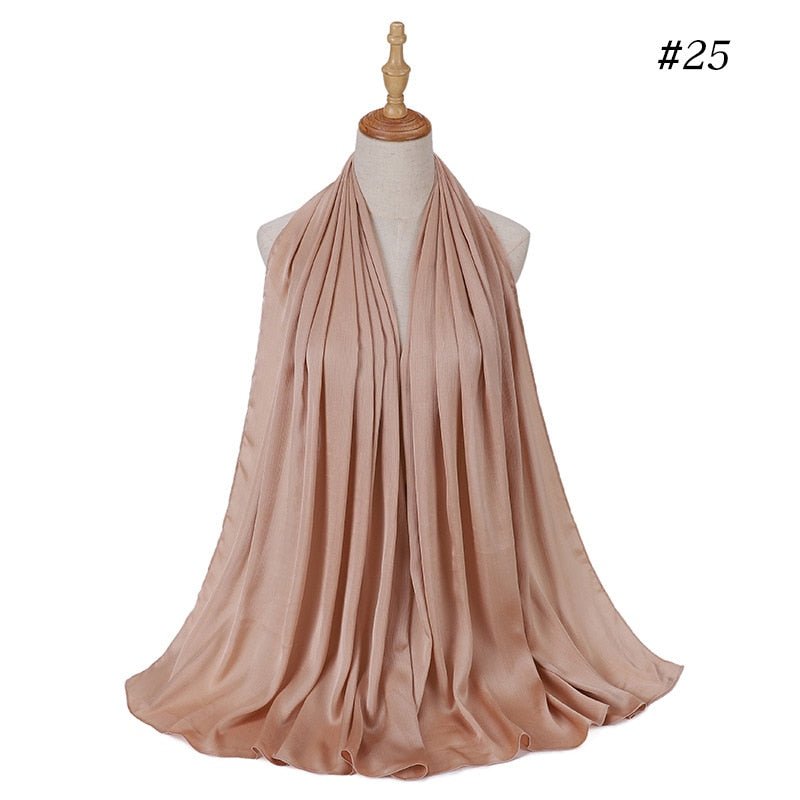Satin Silk Hijab Scarf Muslim Women Veil Headwraps Ladies Headscarf for Women Muslim Fashion Shawl Islam Clothing Ramadan Scarf | TageUnlimited