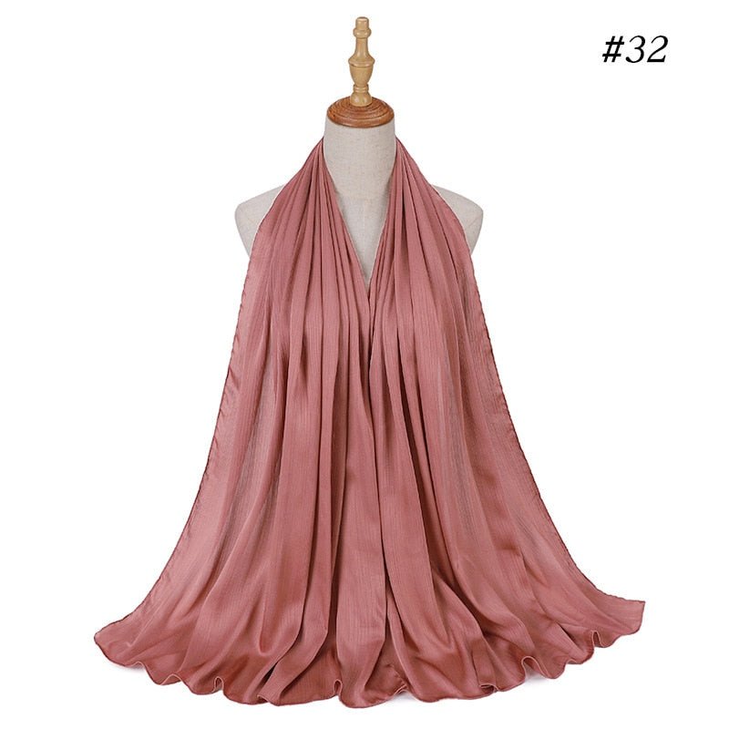 Satin Silk Hijab Scarf Muslim Women Veil Headwraps Ladies Headscarf for Women Muslim Fashion Shawl Islam Clothing Ramadan Scarf | TageUnlimited