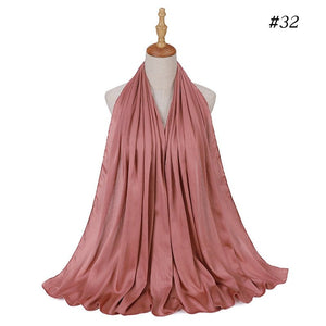 Satin Silk Hijab Scarf Muslim Women Veil Headwraps Ladies Headscarf for Women Muslim Fashion Shawl Islam Clothing Ramadan Scarf | TageUnlimited
