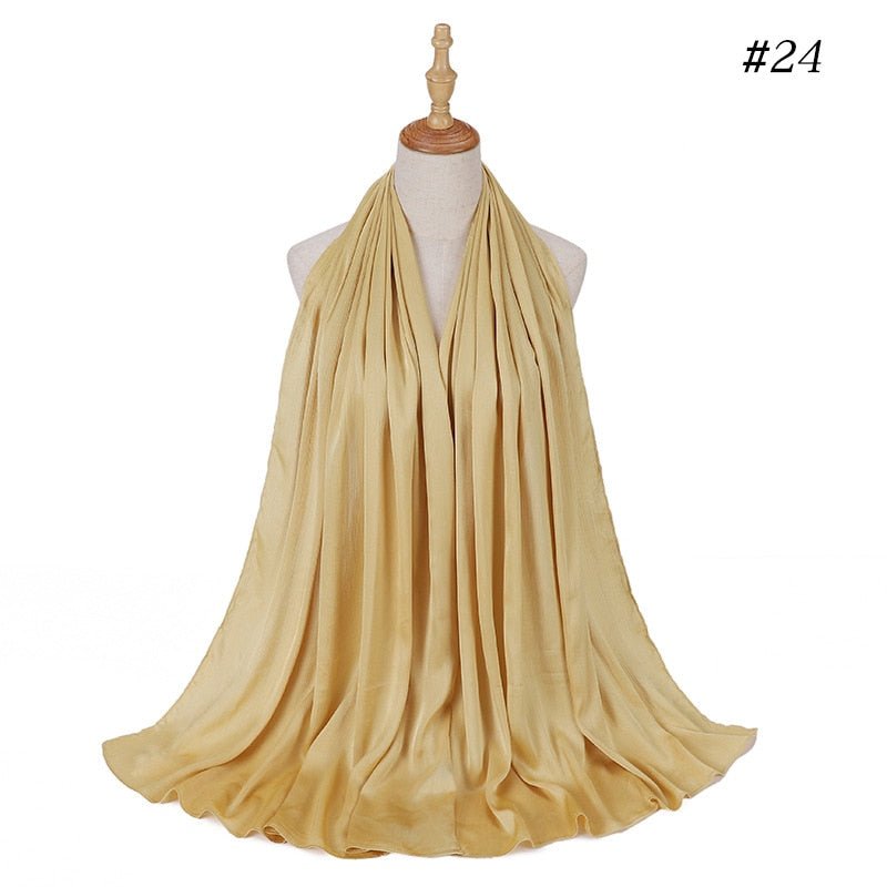 Satin Silk Hijab Scarf Muslim Women Veil Headwraps Ladies Headscarf for Women Muslim Fashion Shawl Islam Clothing Ramadan Scarf | TageUnlimited
