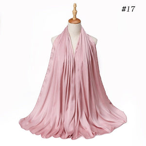 Satin Silk Hijab Scarf Muslim Women Veil Headwraps Ladies Headscarf for Women Muslim Fashion Shawl Islam Clothing Ramadan Scarf | TageUnlimited