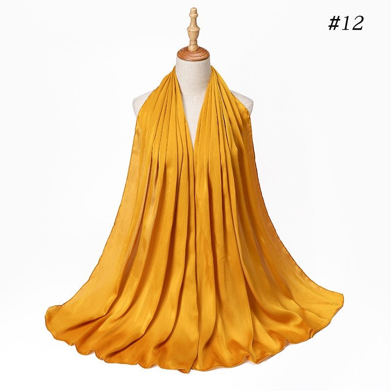 Satin Silk Hijab Scarf Muslim Women Veil Headwraps Ladies Headscarf for Women Muslim Fashion Shawl Islam Clothing Ramadan Scarf | TageUnlimited