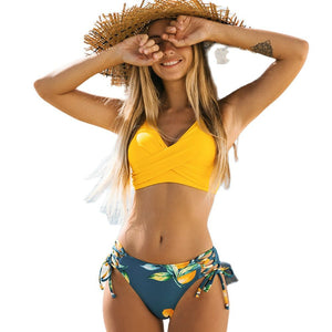 Sexy Bikini Tankini Set Push Up Lady Women Solid Swimsuit Beachwear Bathing Dressing Brazilian Swimming Suit Summer | TageUnlimited