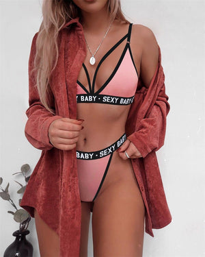 Sexy Bra for Women Thongs Panties Lingerie Set 2 Pieces Underwear Bra and Panty Set Bikini Swimmsit Plus Size Lingere Push Up | TageUnlimited