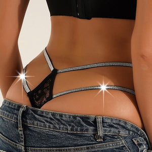 Sexy Lace Transparent Panties Women Double Strap Low Waist Thong Sexy Lingerie Breathable G-string Underwear Sensual Tangas | TageUnlimited