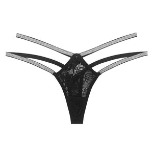 Sexy Lace Transparent Panties Women Double Strap Low Waist Thong Sexy Lingerie Breathable G-string Underwear Sensual Tangas | TageUnlimited