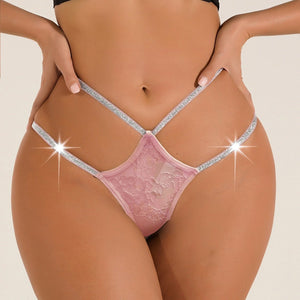 Sexy Lace Transparent Panties Women Double Strap Low Waist Thong Sexy Lingerie Breathable G-string Underwear Sensual Tangas | TageUnlimited