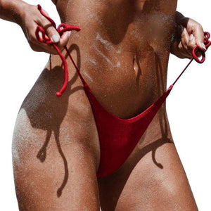 Sexy Women Pure Color Swimwear New Summer Style Lady Bandage Bikini Set Push-up Bra Bathing Suit Brazilian Biquini | TageUnlimited