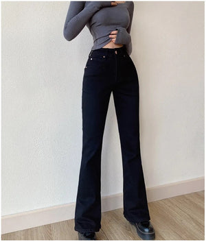 Skinny Bell Bottom Jeans High Waist Stretch Straight Slim Fit Flared Denim Pants | 0 | TageUnlimited