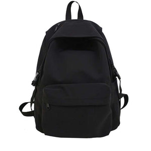 Solid Color Waterproof Nylon Shoulder Bag Fashion Backpack Large Capacity Female Large Backpack Small Travel Backpack | TageUnlimited
