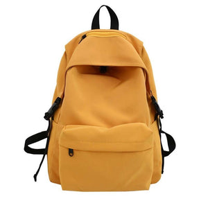 Solid Color Waterproof Nylon Shoulder Bag Fashion Backpack Large Capacity Female Large Backpack Small Travel Backpack | TageUnlimited