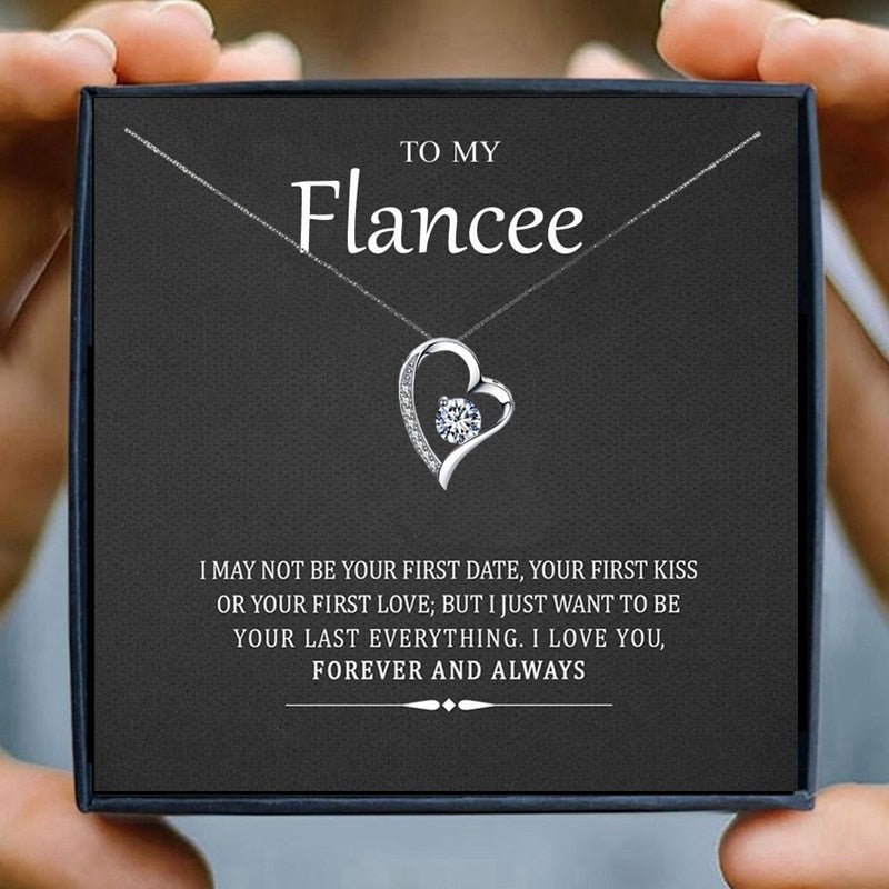 Soulmate Necklaces Valentine Gift for Wife Girly Heart Pendant Crystal Necklace for Women Christmas Birthday Husband Flancee | 0 | Tage-Active