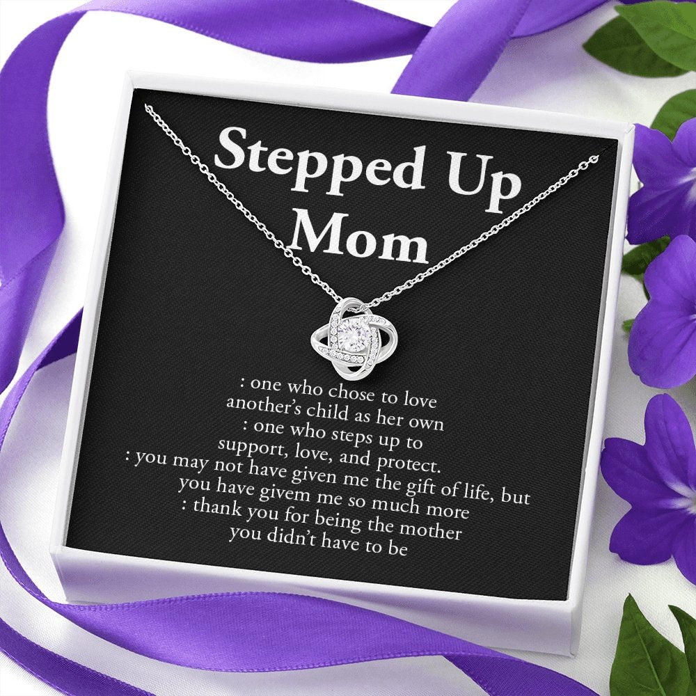Stepped Up Mom | Love and Appreciation Necklace 💎💓 | Jewelry | C30011TG, C30011TR, lx-C30011, PB23-WOOD, PROD-1582875, PT-922, TNM-1, USER-43062, WARRANTY-UPSELL | TageUnlimited