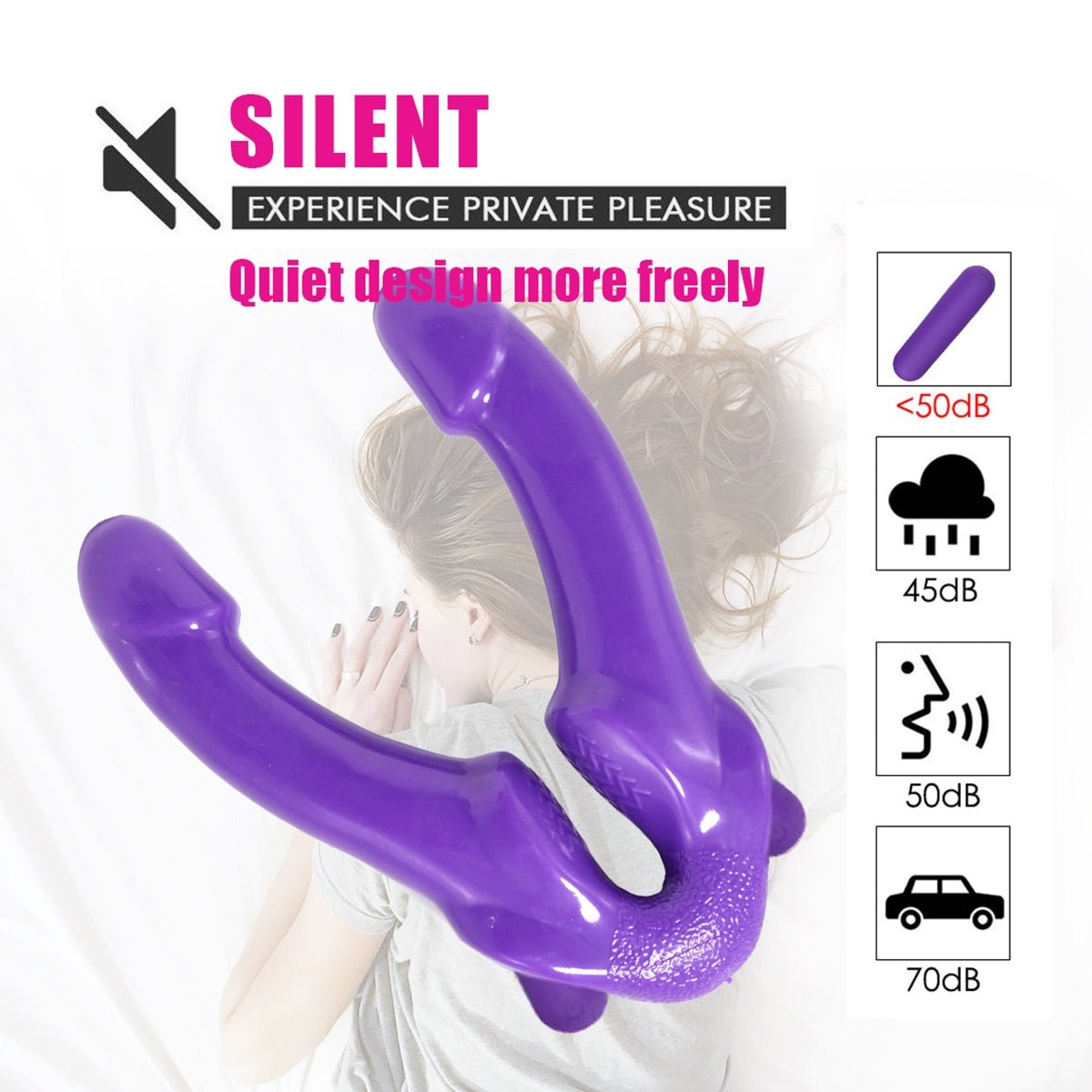 Strapless Strap-on Dildo Vibrator for Couples Strapon for Lesbian Wireless Remote Control Double-heads Vibrator Adult Sex Toys | TageUnlimited