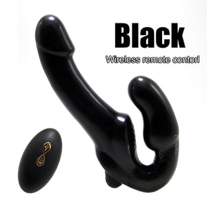 Strapless Strap-on Dildo Vibrator for Couples Strapon for Lesbian Wireless Remote Control Double-heads Vibrator Adult Sex Toys | TageUnlimited