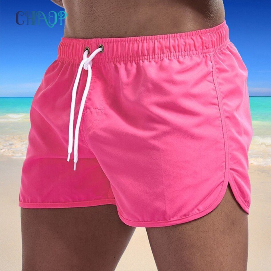 Summer Brand Men Swimwear Shorts Solid Beachwear Sexy Swim Trunks Men Swimsuit Low Waist Breathable Beach Wear Surf | TageUnlimited