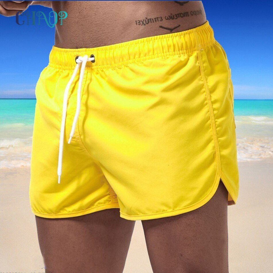 Summer Brand Men Swimwear Shorts Solid Beachwear Sexy Swim Trunks Men Swimsuit Low Waist Breathable Beach Wear Surf | TageUnlimited