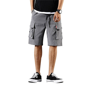 Men Military Cargo Shorts Solid Multi Pocket Casual Fitness Loose Work Pants Summer Male Tactical Shorts Joggers | TageUnlimited