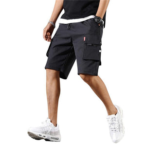 Men Military Cargo Shorts Solid Multi Pocket Casual Fitness Loose Work Pants Summer Male Tactical Shorts Joggers | TageUnlimited