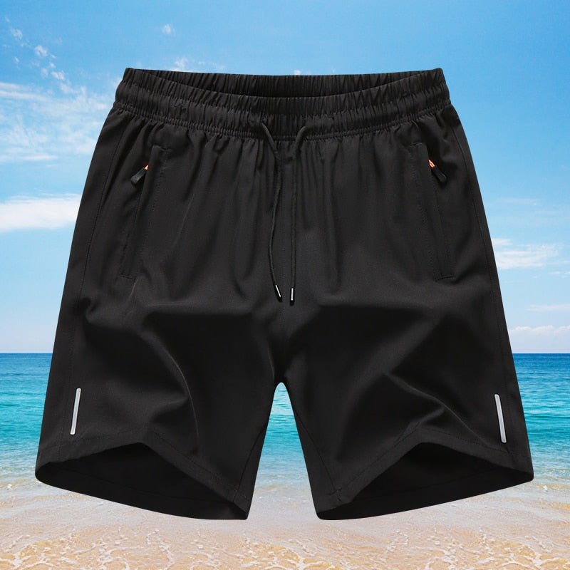 Summer Men Beach Homme Ice Cool Comfortable Breathable Stretch Slim Fit Sports Running Bodybuilding Shorts Plus Size M-8XL | TageUnlimited