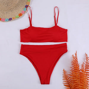 Summer Solid Bikinis Women Bikini Sets Swimsuit Sexy Two Pieces Beachwear Bathing Suit Swimwear Brazilian  mujer | TageUnlimited