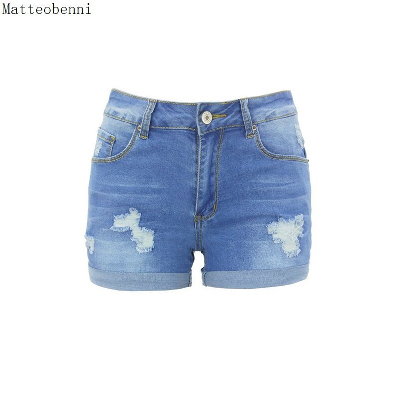 Summer Women Sexy Crimping Denim Shorts Ladies Vintage Mid waist sexy Ripped Tassel casual Hot Short Jeans Femme Slim Streetwear | TageUnlimited