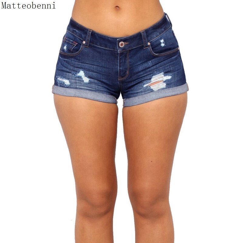Summer Women Sexy Crimping Denim Shorts Ladies Vintage Mid waist sexy Ripped Tassel casual Hot Short Jeans Femme Slim Streetwear | TageUnlimited