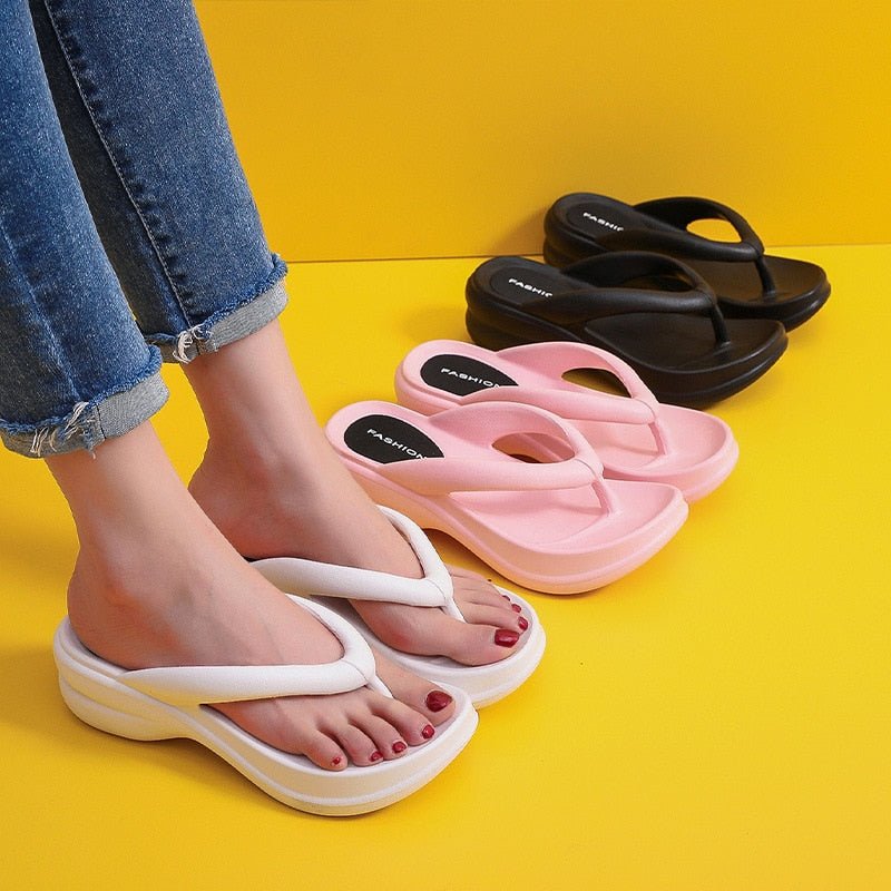 Summer Women Slippers EVA Soft Sides Shoes Garden Shoes Wedges Sweet Sandals Antiskid Female Platform Flip Flops For Stenio | 0 | Tage-Active