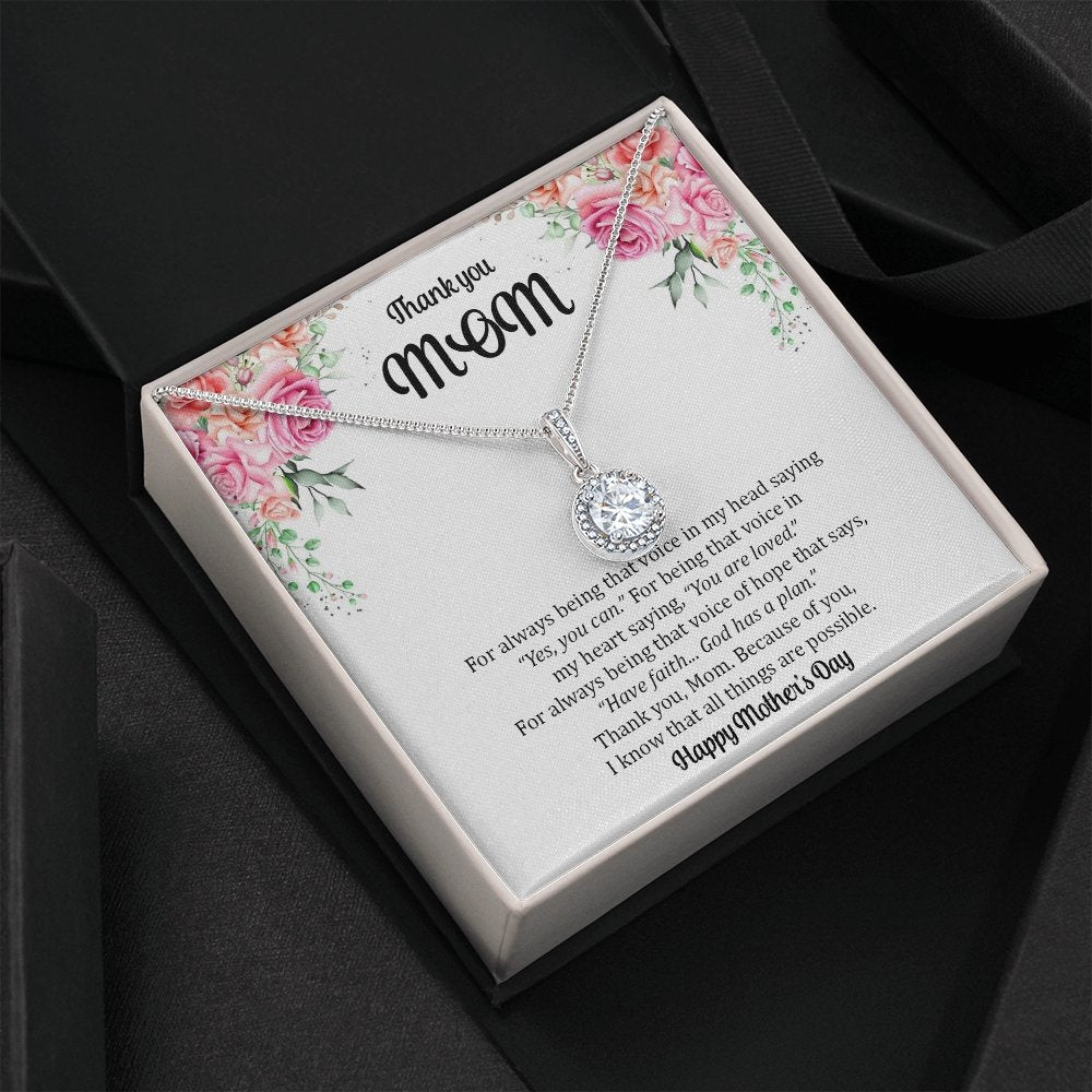 Thank You Mom | For Always Being That Voice | Jewelry | C30187TR, lx-C30187, PB23-WOOD, PROD-2051935, PT-2646, TNM-1, USER-43062 | TageUnlimited