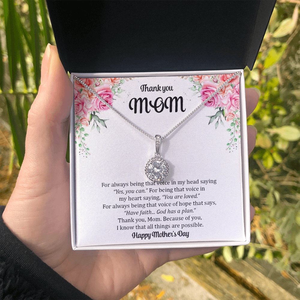 Thank You Mom | For Always Being That Voice | Jewelry | C30187TR, lx-C30187, PB23-WOOD, PROD-2051935, PT-2646, TNM-1, USER-43062 | TageUnlimited