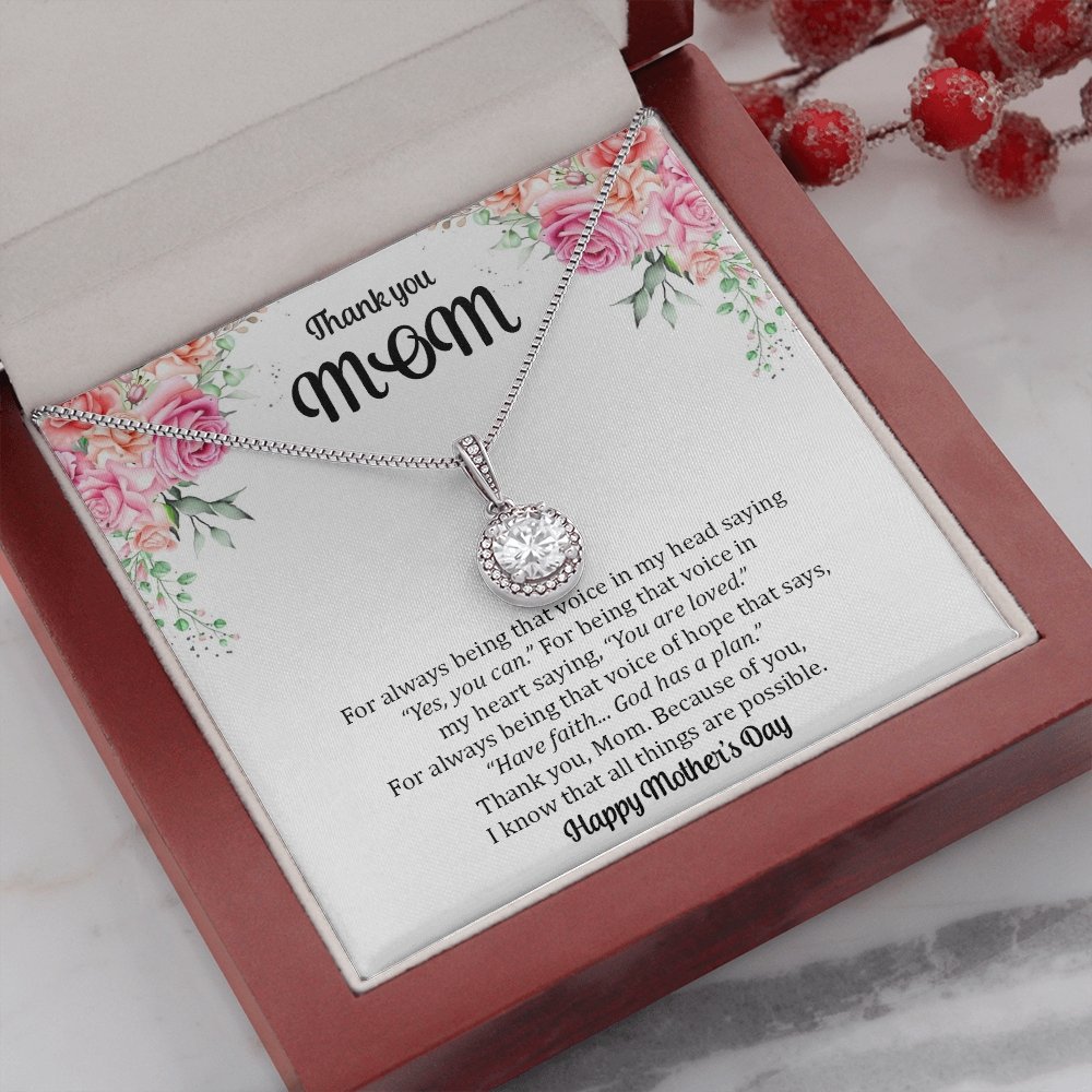 Thank You Mom | For Always Being That Voice | Jewelry | C30187TR, lx-C30187, PB23-WOOD, PROD-2051935, PT-2646, TNM-1, USER-43062 | TageUnlimited