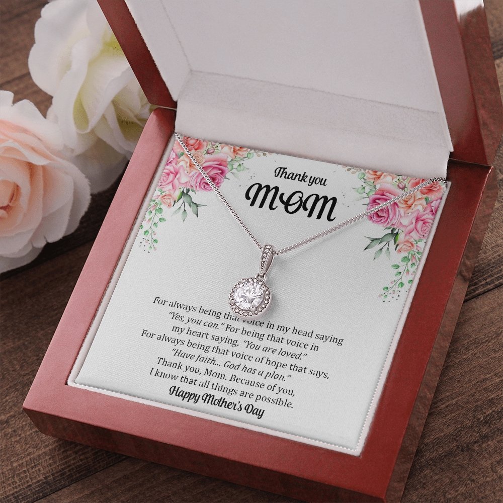 Thank You Mom | For Always Being That Voice | Jewelry | C30187TR, lx-C30187, PB23-WOOD, PROD-2051935, PT-2646, TNM-1, USER-43062 | TageUnlimited