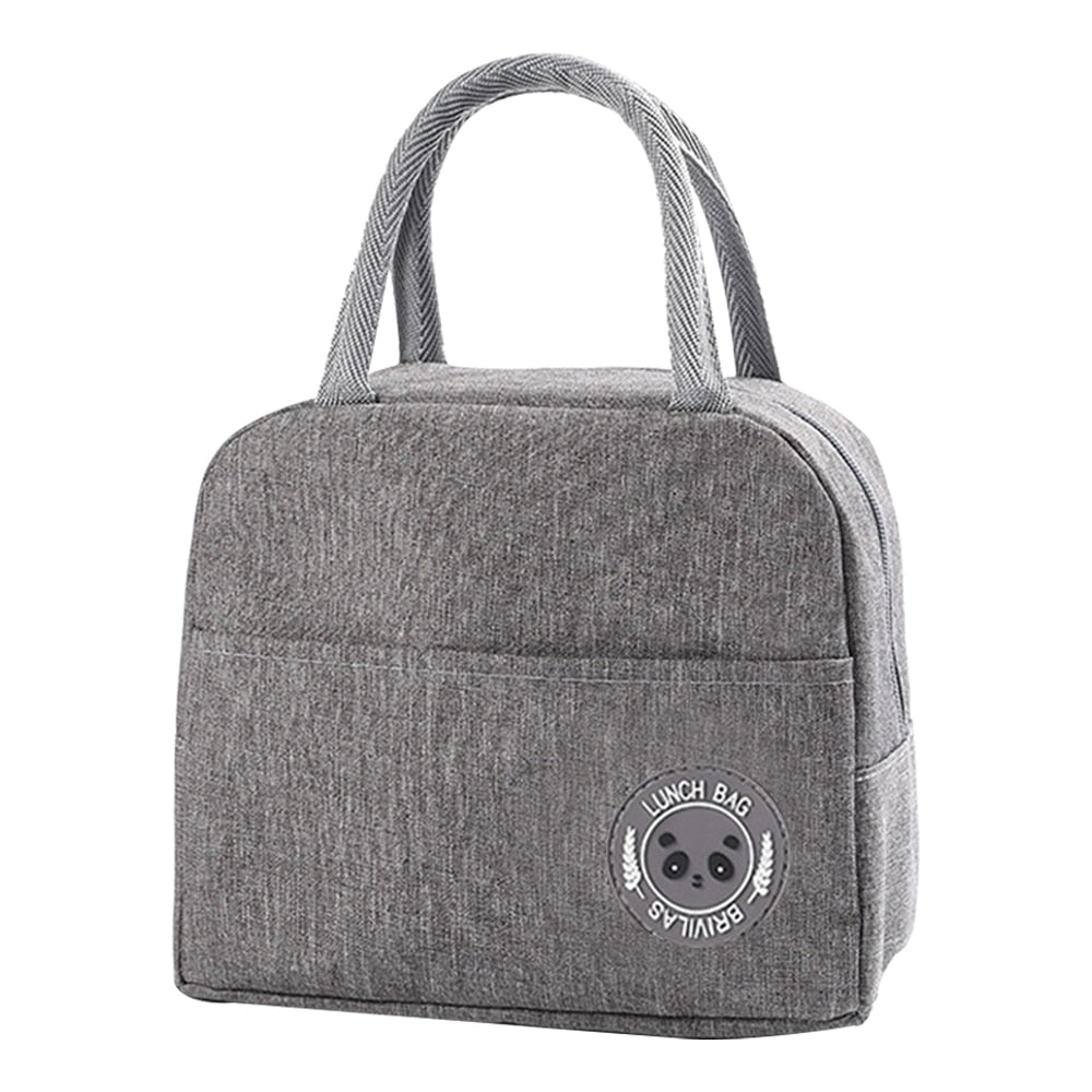 Thermal Lunch Dinner Bags Canvas Gold Letter Handbag Picnic Travel Breakfast Box School Child Convenient Lunch Bag Tote Food Bag | 0 | Tage-Active