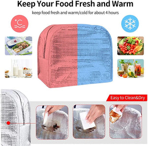 Thermal Lunch Dinner Bags Canvas Gold Letter Handbag Picnic Travel Breakfast Box School Child Convenient Lunch Bag Tote Food Bag | 0 | Tage-Active