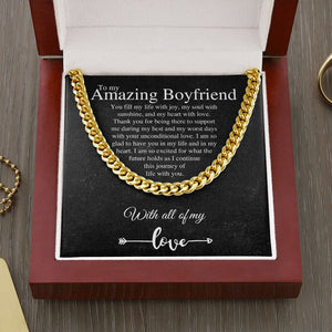 To My Amazing Boyfriend | With All My Love 💗💖 | Jewelry | C30184T, C30184TG, lx-C30184, PB23-WOOD, PROD-1823383, PT-1772, USER-43062 | TageUnlimited